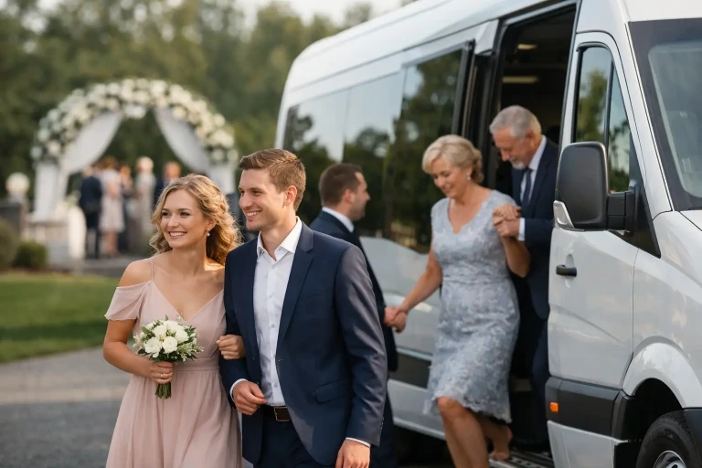 Transporte para casamento convidados sem atraso